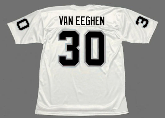Mark Van Eeghen Oakland Raiders Mitchell & Ness Jersey white product image 1, provided for visual reference and product