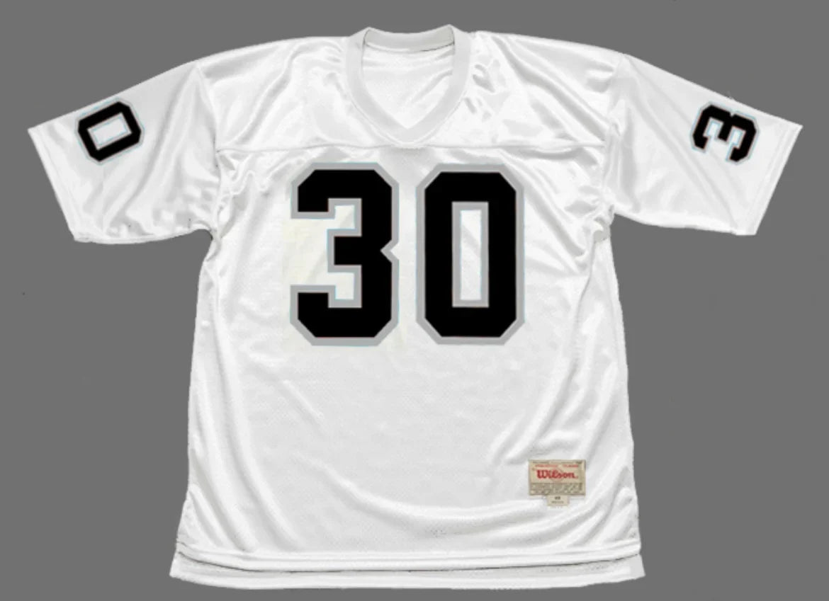 Mark Van Eeghen Oakland Raiders Mitchell & Ness Jersey white product image 2, provided for visual reference and product