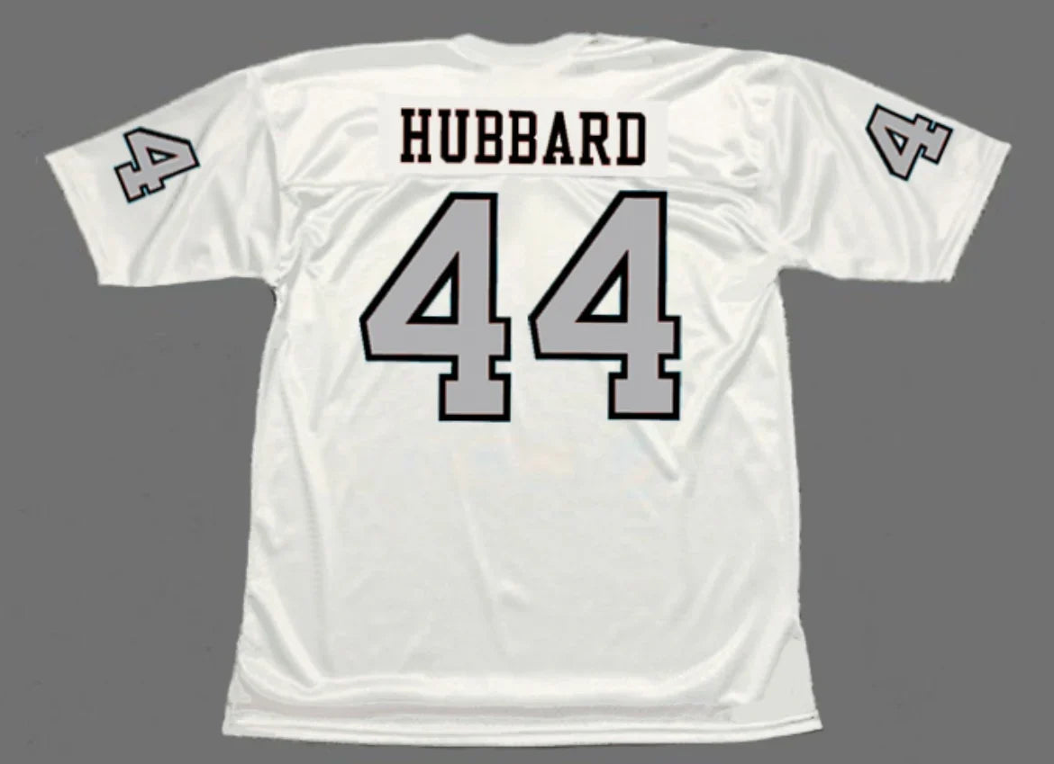 Marv Hubbard 1970 Oakland Raiders Mitchell & Ness Jersey product image 1, provided for visual reference and product detail