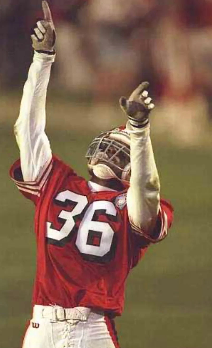 Merton Hanks San Francisco 49ers 1994 Jersey Mitchell & Ness Red product image 4, provided for visual reference and product