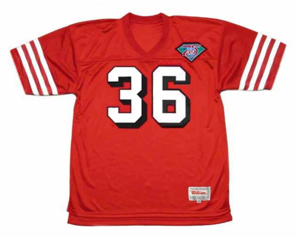 Merton Hanks San Francisco 49ers 1994 Jersey Mitchell & Ness Red product image 2, provided for visual reference and product