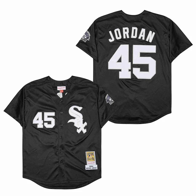 Michael Jordan Chicago White Sox Jersey Mitchell & Ness black product image 1, provided for visual reference and product