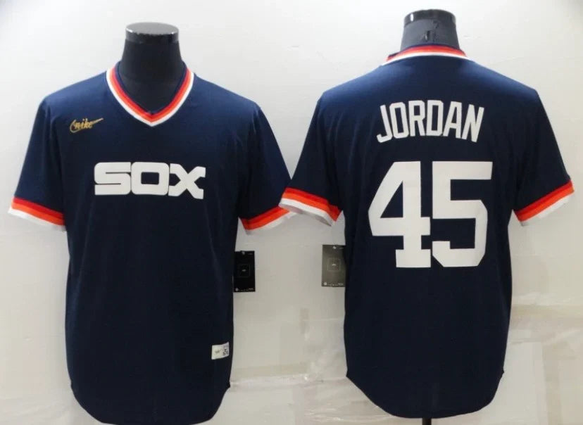 Michael Jordan Chicago White Sox Jersey Navy Blue product image 1, provided for visual reference and product detail review