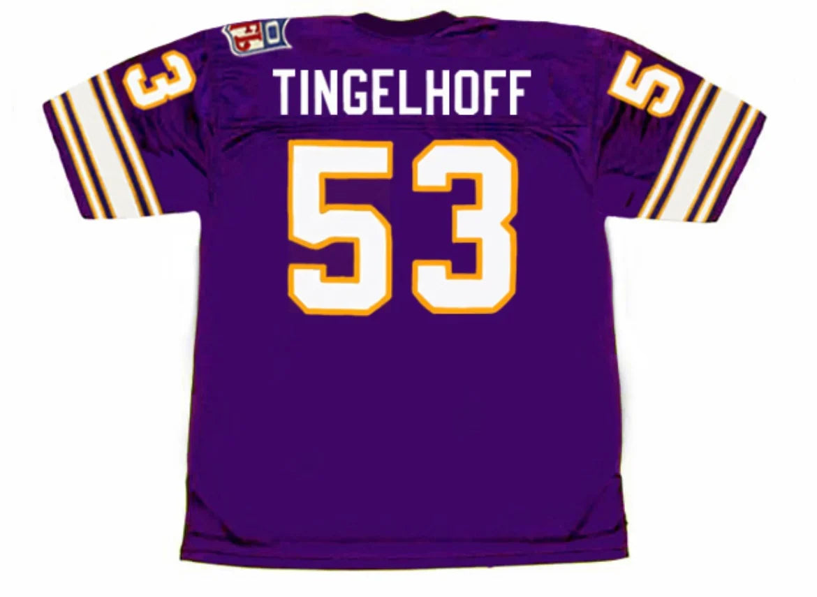 Mick Tingelhoff 1969 Minnesota Vikings NFL Mitchell & Ness Jersey product image 1, provided for visual reference and product