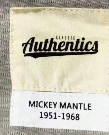 Mickey Mantle New York Yankees Jersey Classic Authentics product image 3, provided for visual reference and product detail