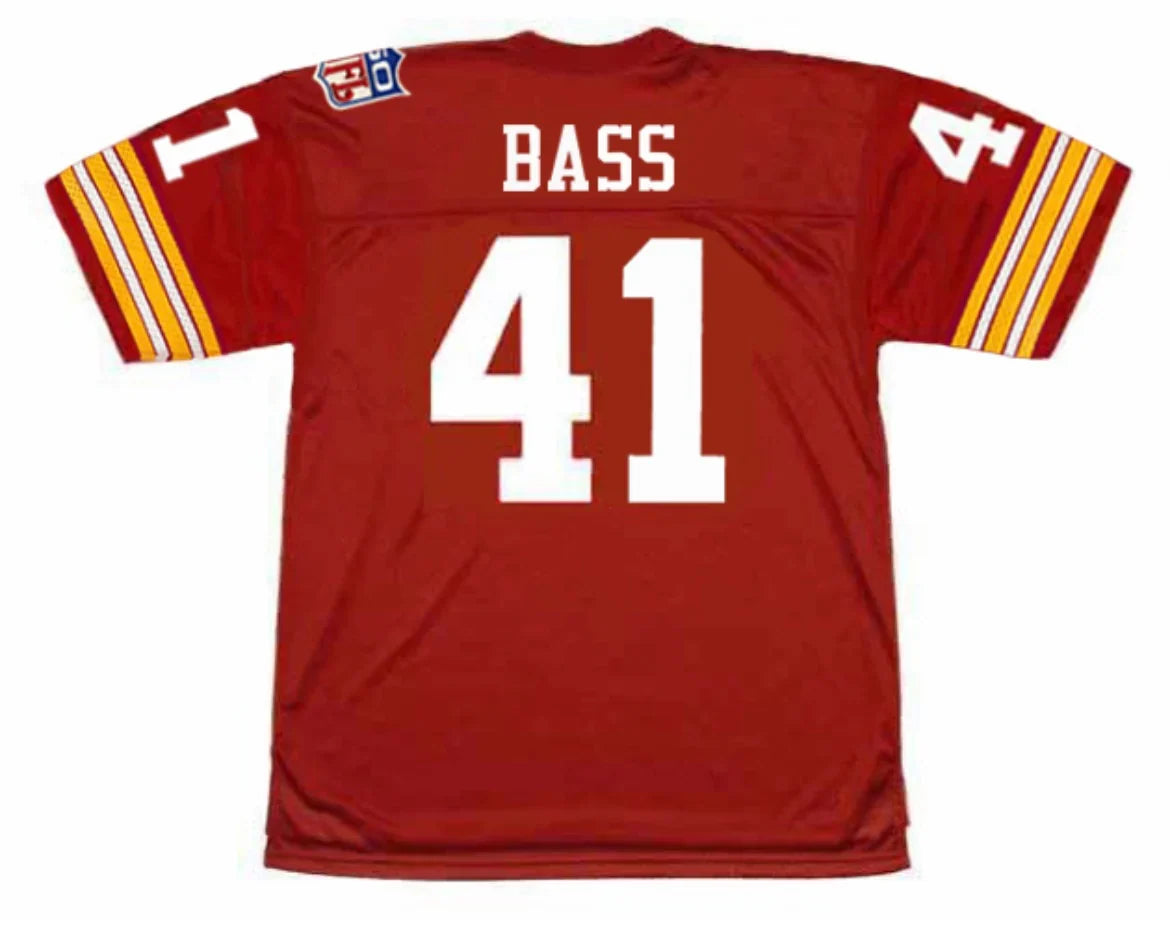 Mike Bass 1969 Washington Redskins Commanders Official NFL Mitchell & Ness Jersey Red product image 1, provided for visual