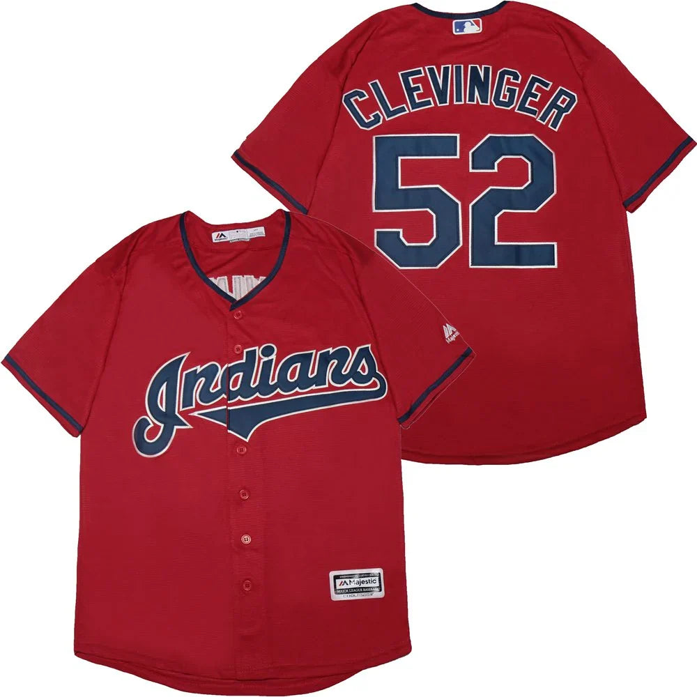 Mike Clevinger Cleveland Indians Jersey Majestic product image 1, provided for visual reference and product detail review