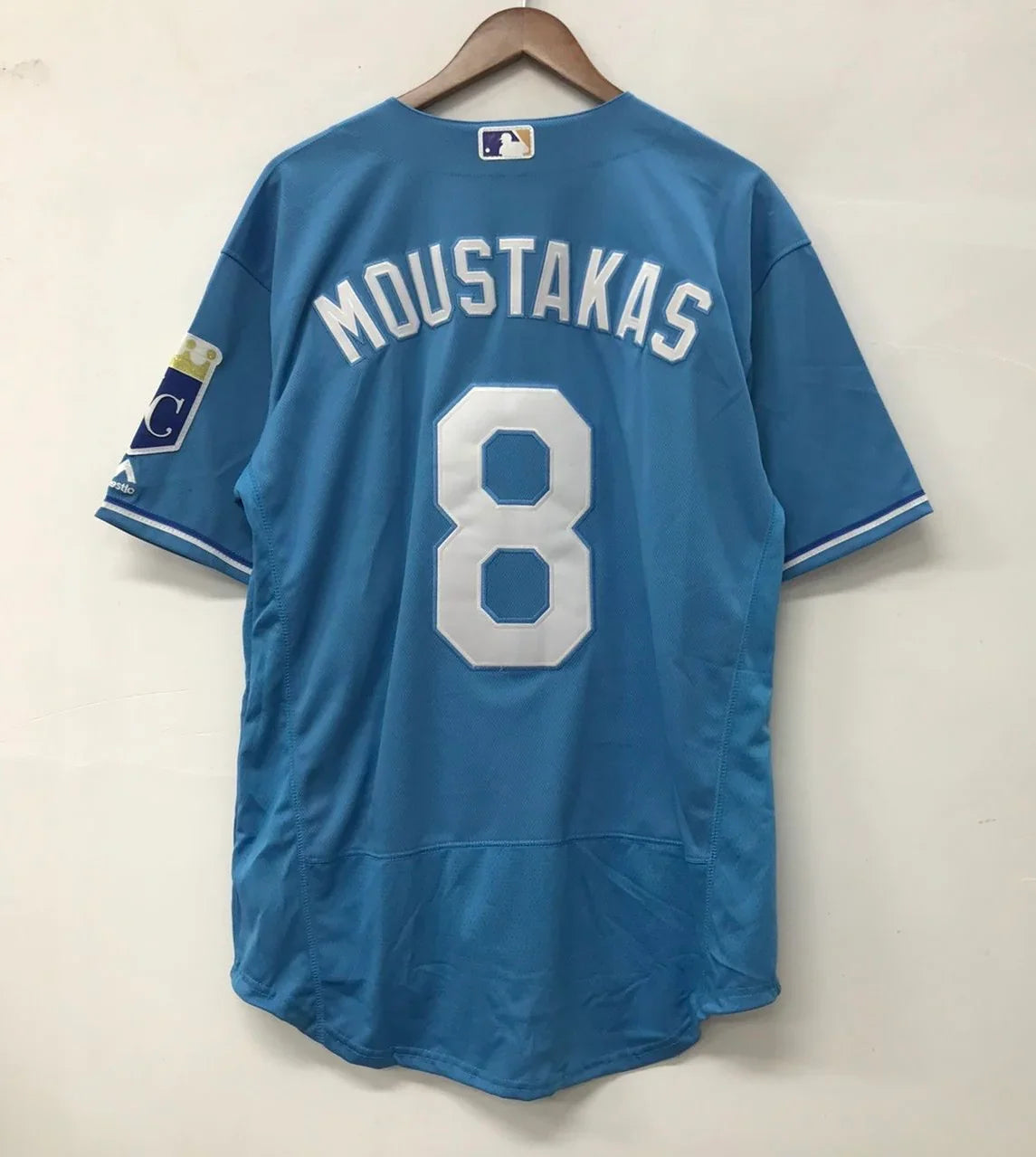 Mike Moustakas Kansas City Royals Jersey Majestic product image 2, provided for visual reference and product detail review