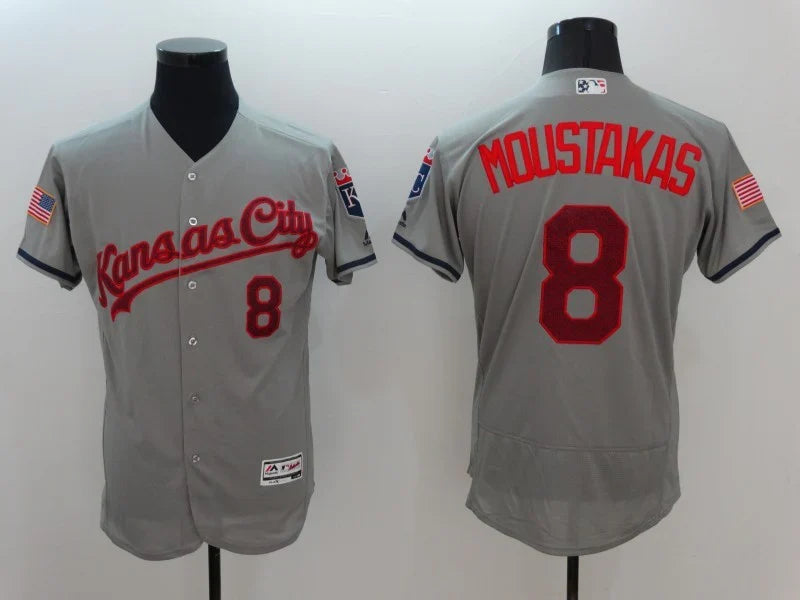Mike Moustakas Kansas City Royals Jersey Majestic product image 1, provided for visual reference and product detail review