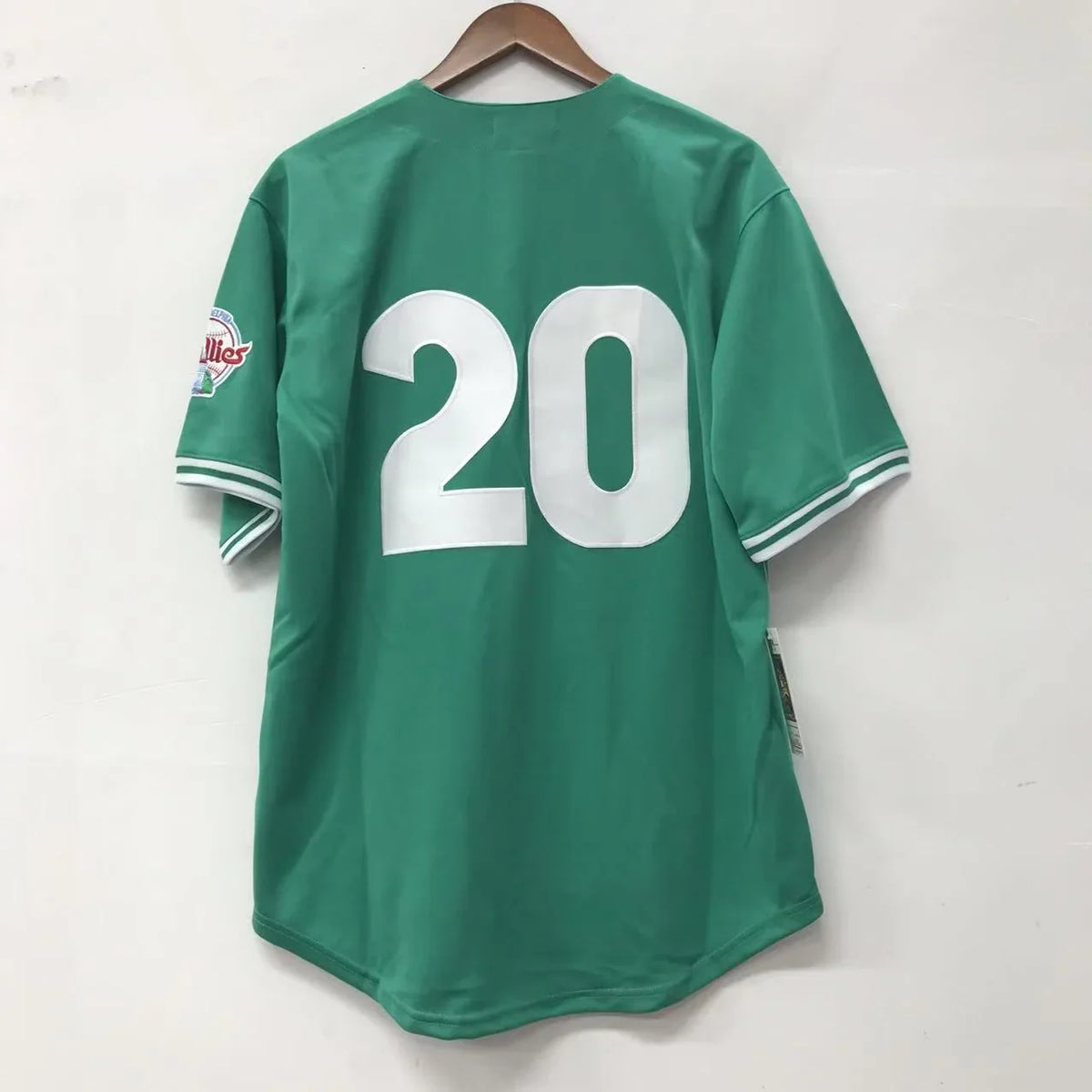 Mike Schmidt Philadelphia Phillies Green St. Patrick’s Day Jersey product image 1, provided for visual reference and product