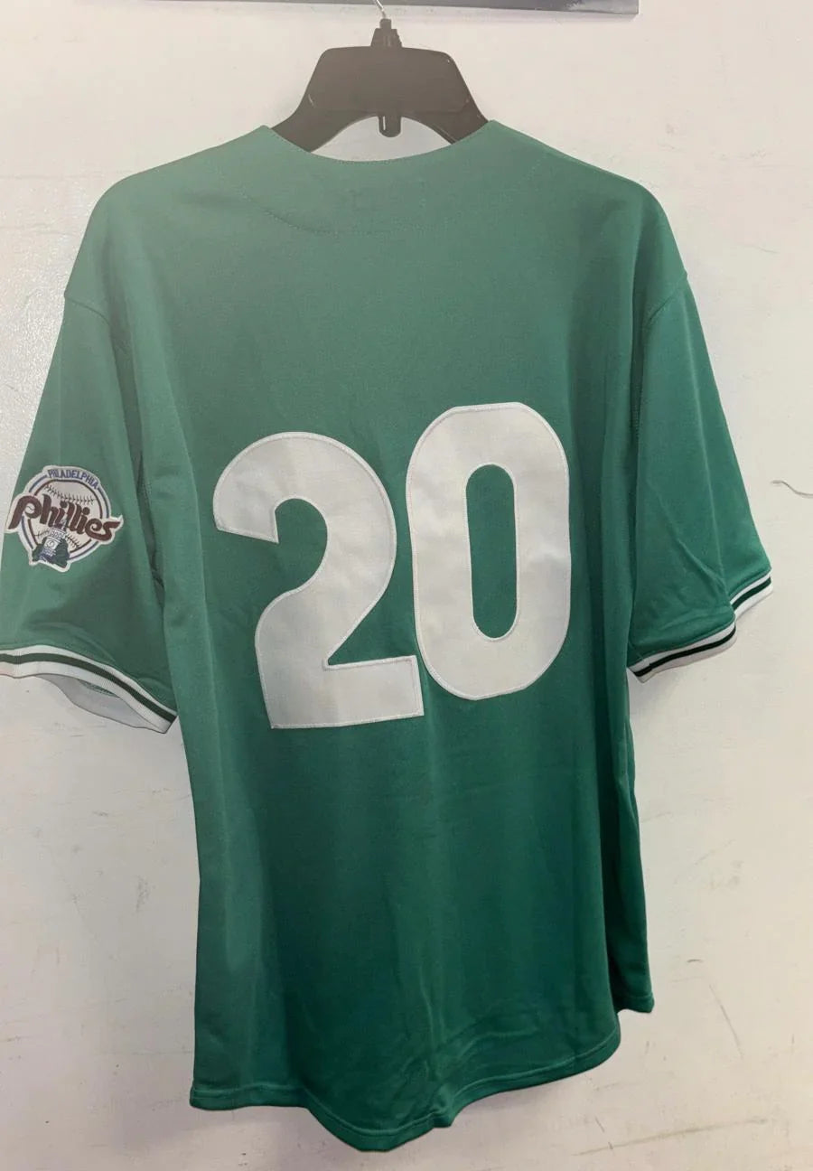 Mike Schmidt Philadelphia Phillies Green St. Patrick’s Day Jersey product image 2, provided for visual reference and product
