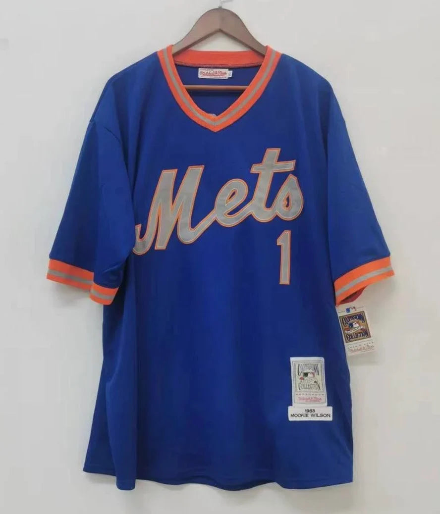 Mookie Wilson New York Mets Jersey Mitchell & Ness blue product image 2, provided for visual reference and product detail