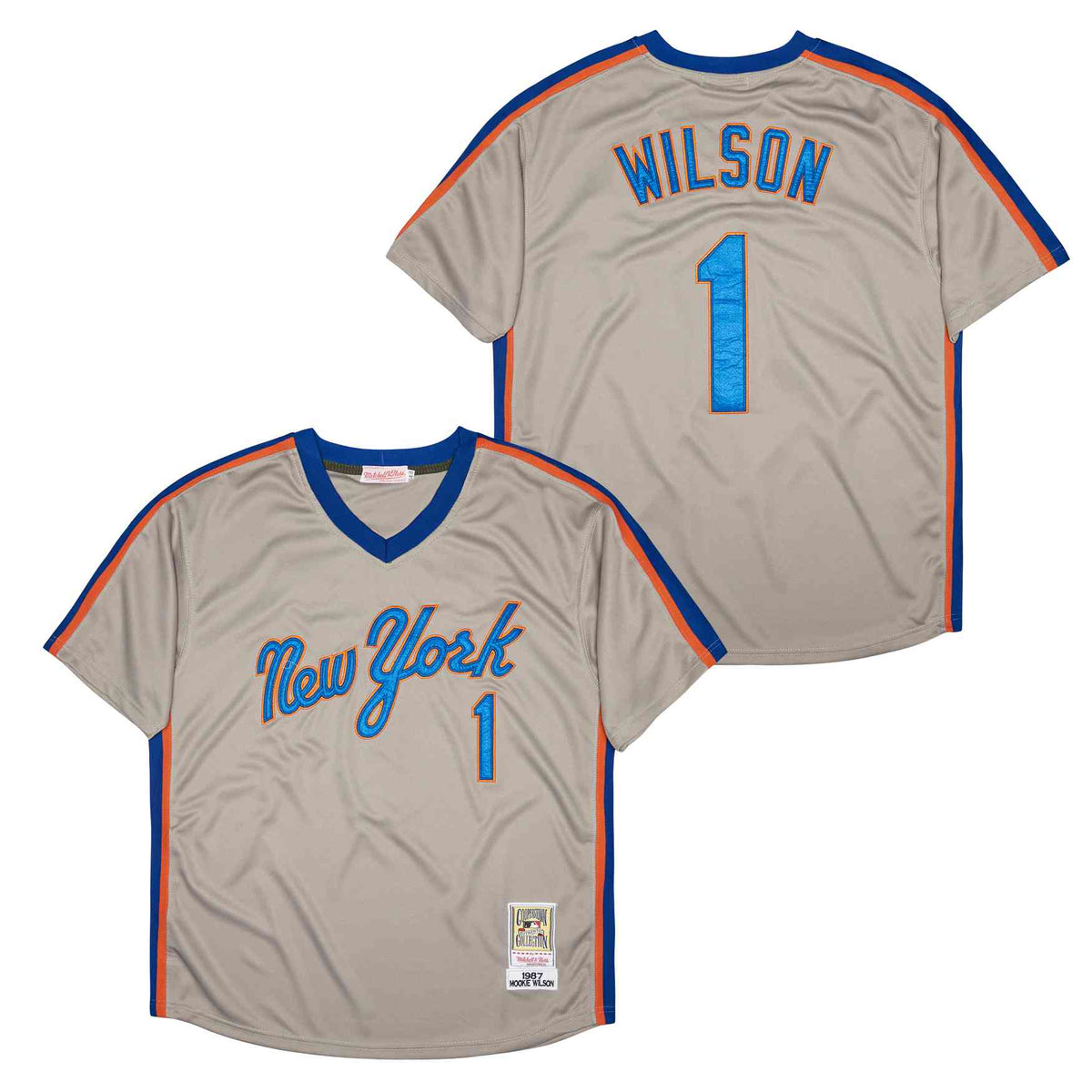 Mookie Wilson New York Mets Jersey Mitchell & Ness gray product image 1, provided for visual reference and product detail