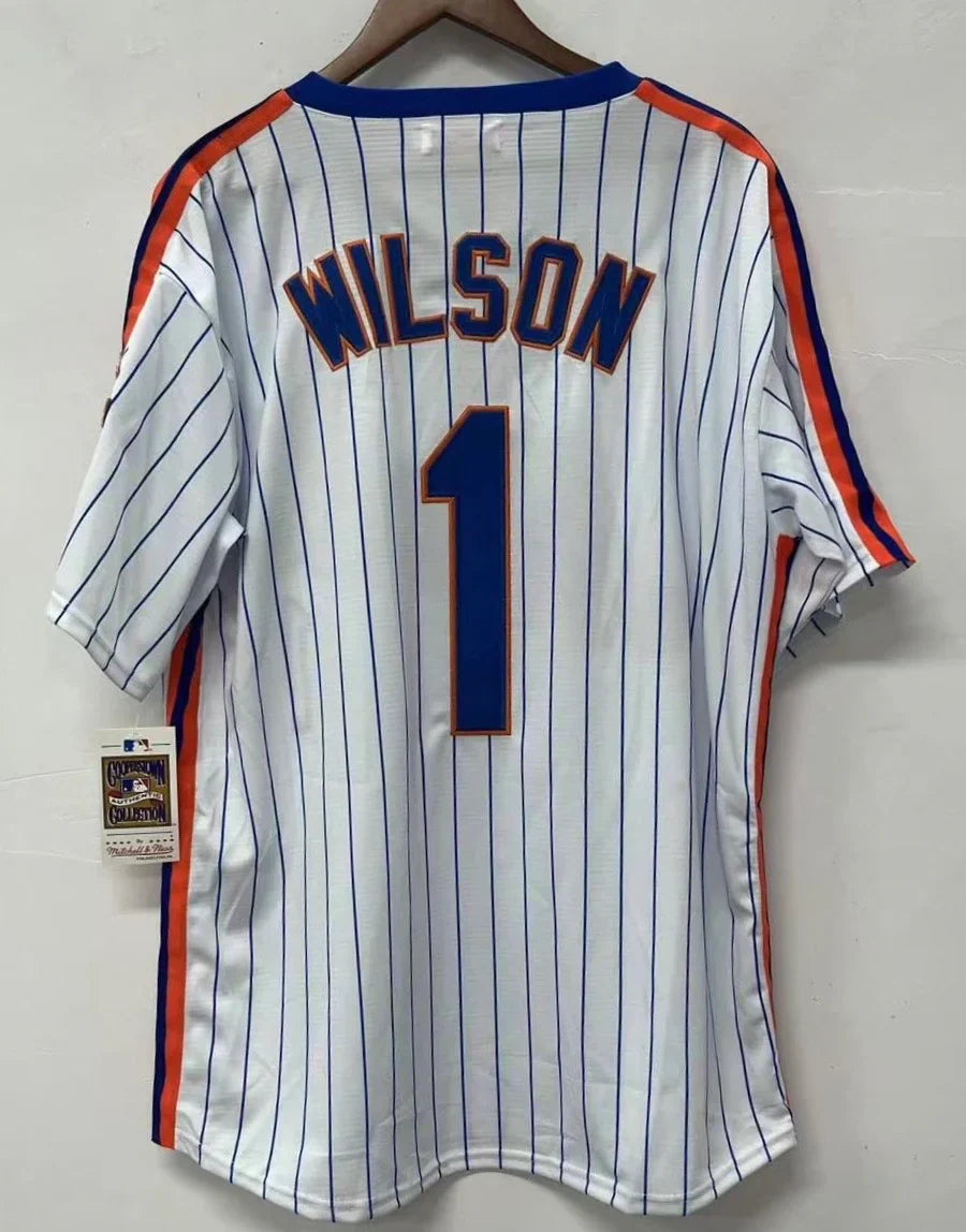 Mookie Wilson New York Mets Jersey Mitchell & Ness product image 2, provided for visual reference and product detail review