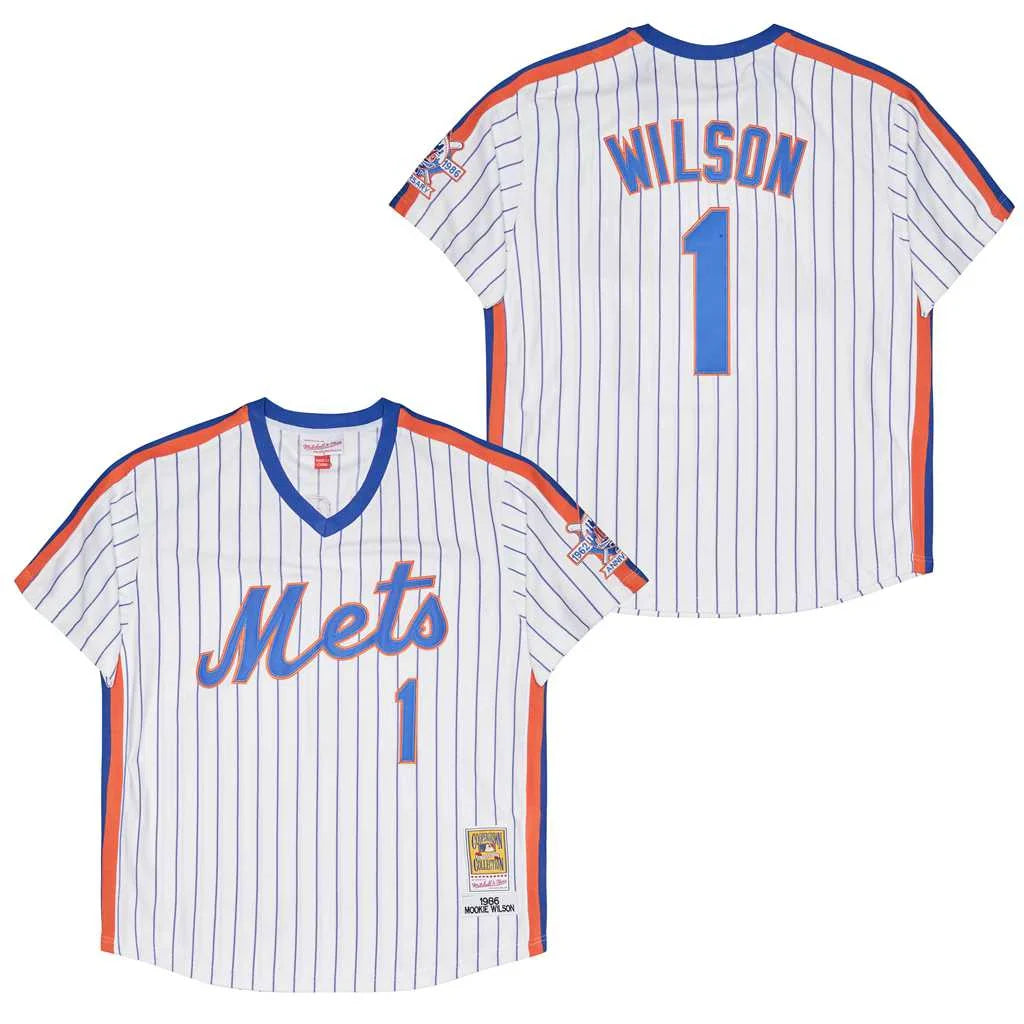 Mookie Wilson New York Mets Jersey Mitchell & Ness product image 1, provided for visual reference and product detail review