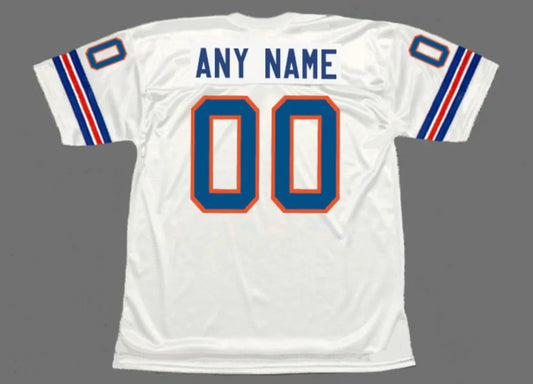 Any name & Number Denver Broncos NFL Mitchell & Ness Jersey white product image 1, provided for visual reference and product