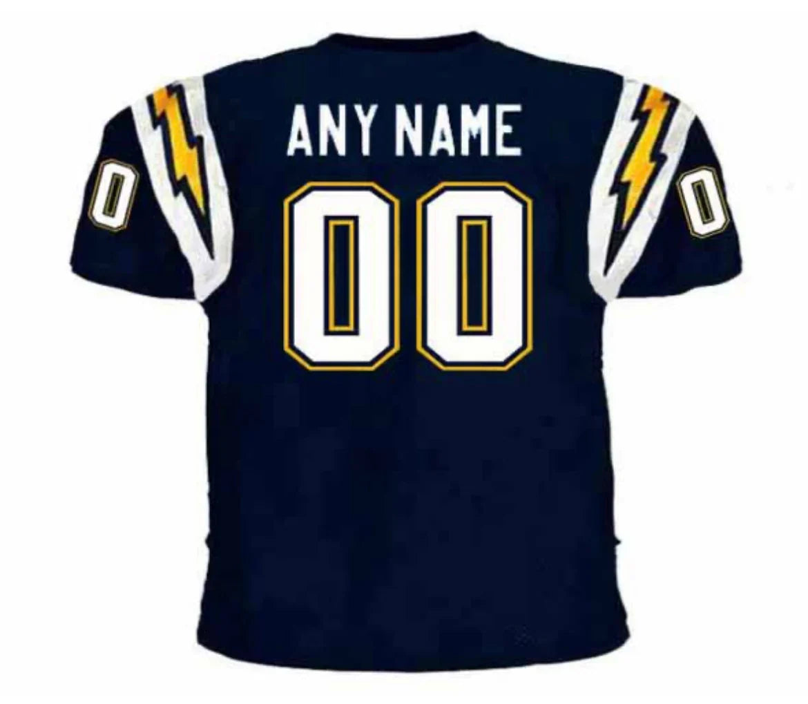 Any name & Number San Diego Chargers 1980’s NFL Mitchell & Ness Jersey product image 1, provided for visual reference and