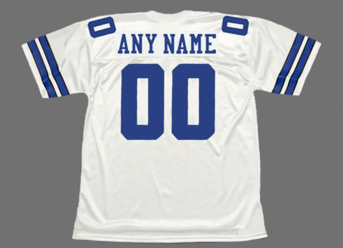 Any name & Number Dallas Cowboys NFL Mitchell & Ness Jersey white product image 1, provided for visual reference and product