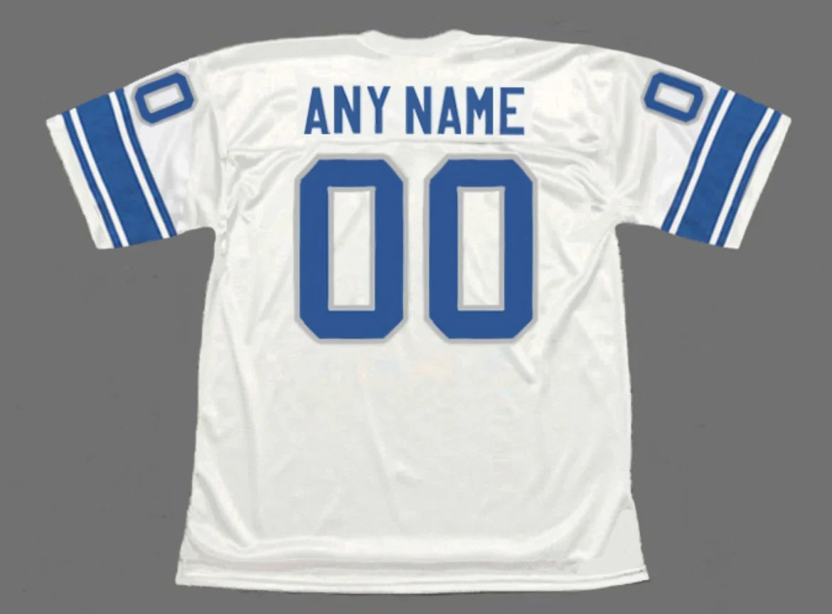 Any name & Number Detroit Lions NFL Mitchell & Ness Jersey white product image 1, provided for visual reference and product