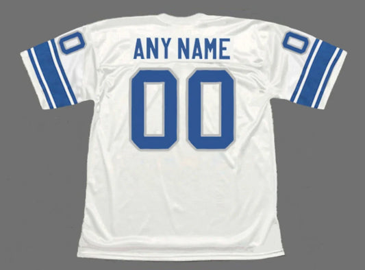 Any name & Number Detroit Lions NFL Mitchell & Ness Jersey white product image 1, provided for visual reference and product