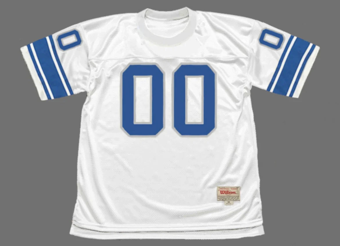 Any name & Number Detroit Lions NFL Mitchell & Ness Jersey white product image 2, provided for visual reference and product