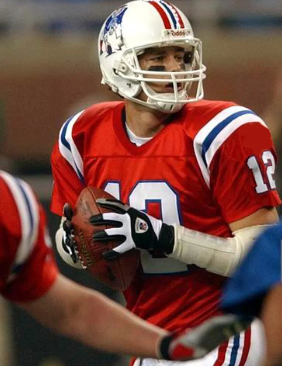Any name & Number New England Patriots NFL Mitchell & Ness jersey Red product image 3, provided for visual reference and