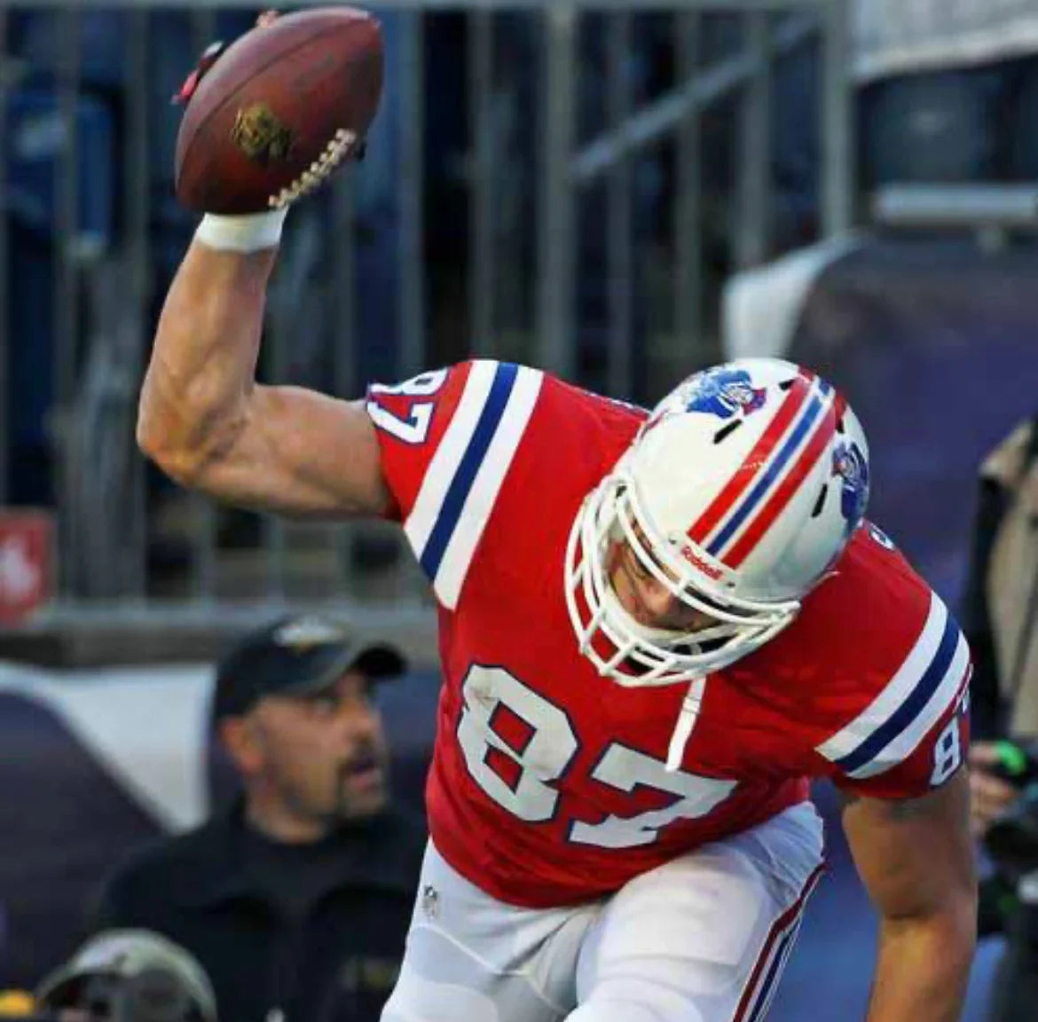 Any name & Number New England Patriots NFL Mitchell & Ness jersey Red product image 4, provided for visual reference and