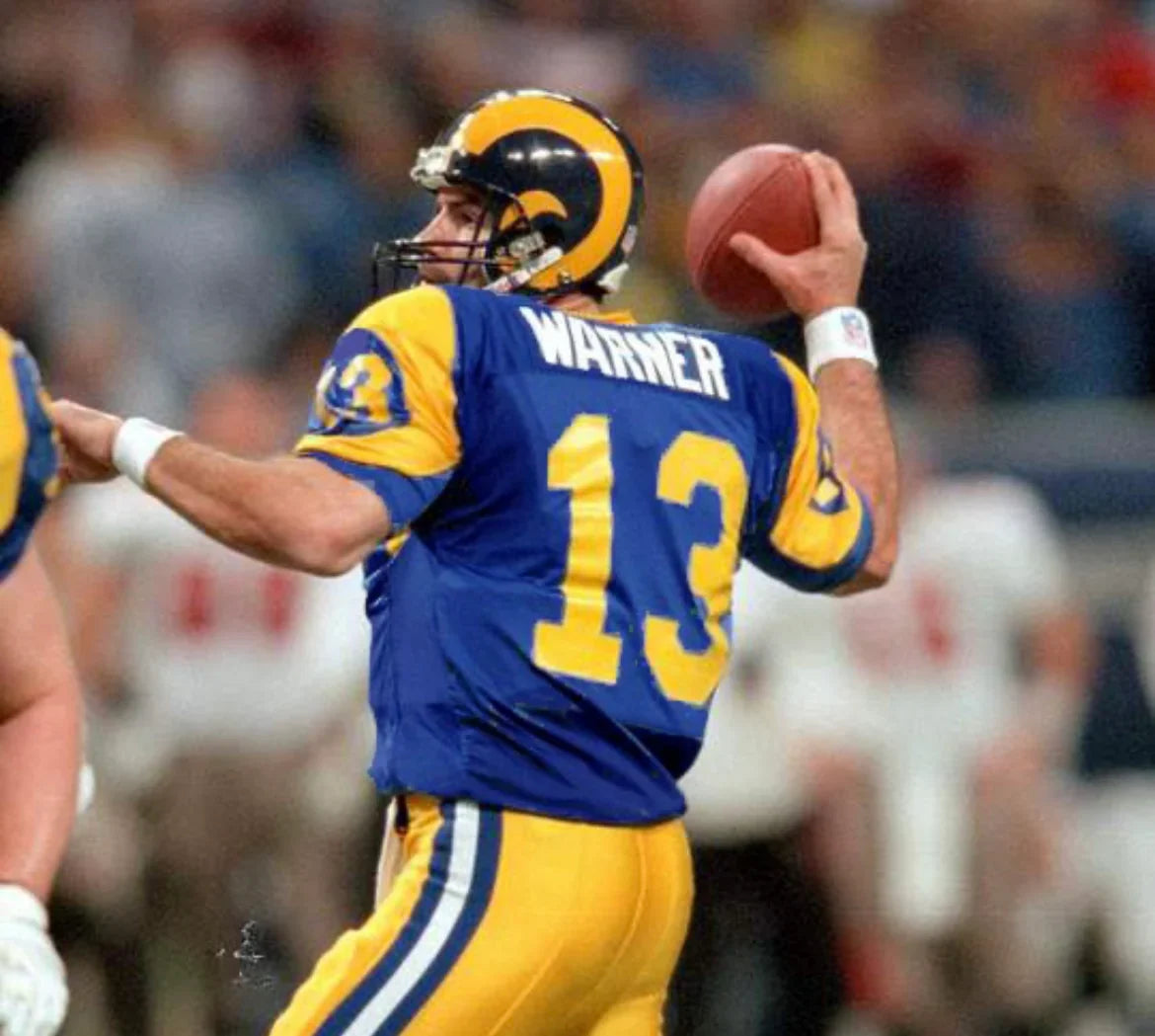 Any name & Number St. Louis Rams NFL Mitchell & Ness jersey Blue product image 3, provided for visual reference and product