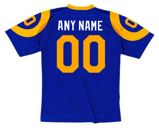 Any name & Number Los Angeles Rams NFL Mitchell & Ness jersey Blue product image 1, provided for visual reference and