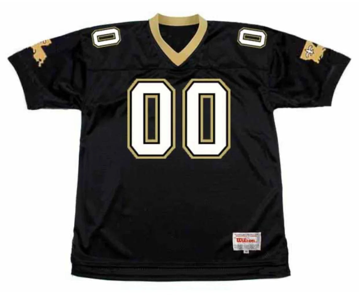 Any name & Number 1970’s 80’s New Orleans Saints NFL Mitchell & Ness Jersey Black product image 2, provided for visual