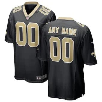 Any Name and number customized New Orleans Saints NFL Nike Jersey Black product image 1, provided for visual reference and