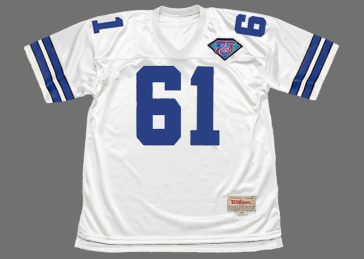 Nate Newton 1994 Dallas Cowboys Official NFL Jersey white Mitchell & Ness product image 2, provided for visual reference and