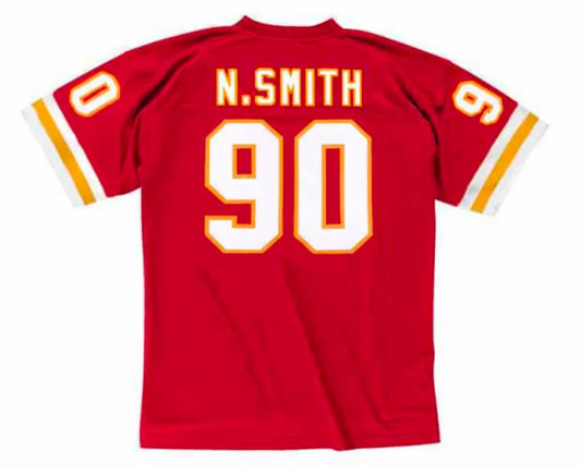 Neil Smith 1994 Kansas City Chiefs NFL Mitchell & Ness Jersey product image 1, provided for visual reference and product