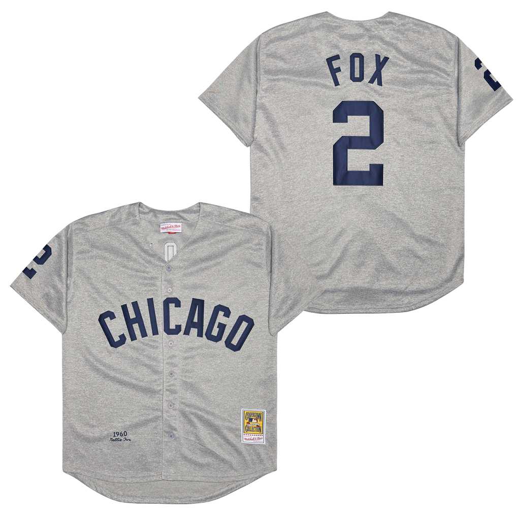 Nellie Fox Chicago White Sox Jersey Mitchell & Ness gray product image 1, provided for visual reference and product detail