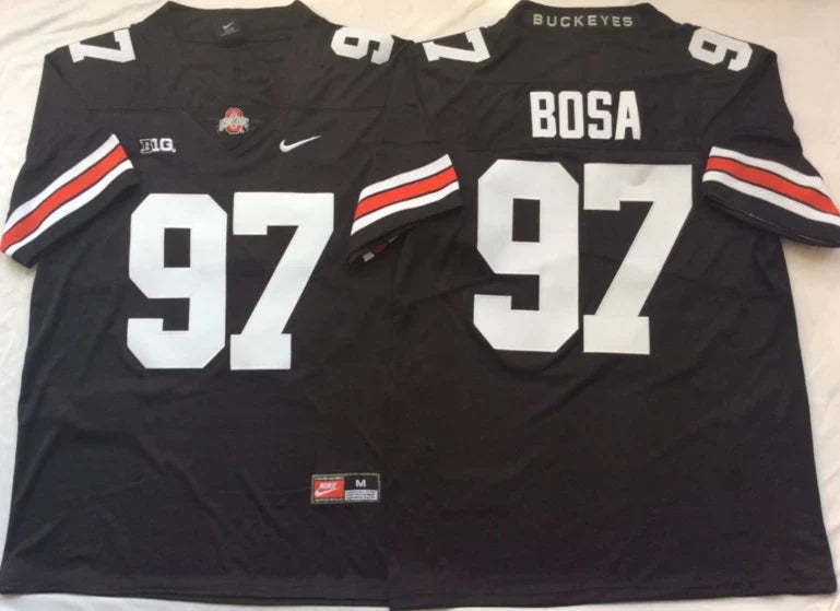 Nick Bosa Ohio State Buckeyes Jersey black product image 1, provided for visual reference and product detail review