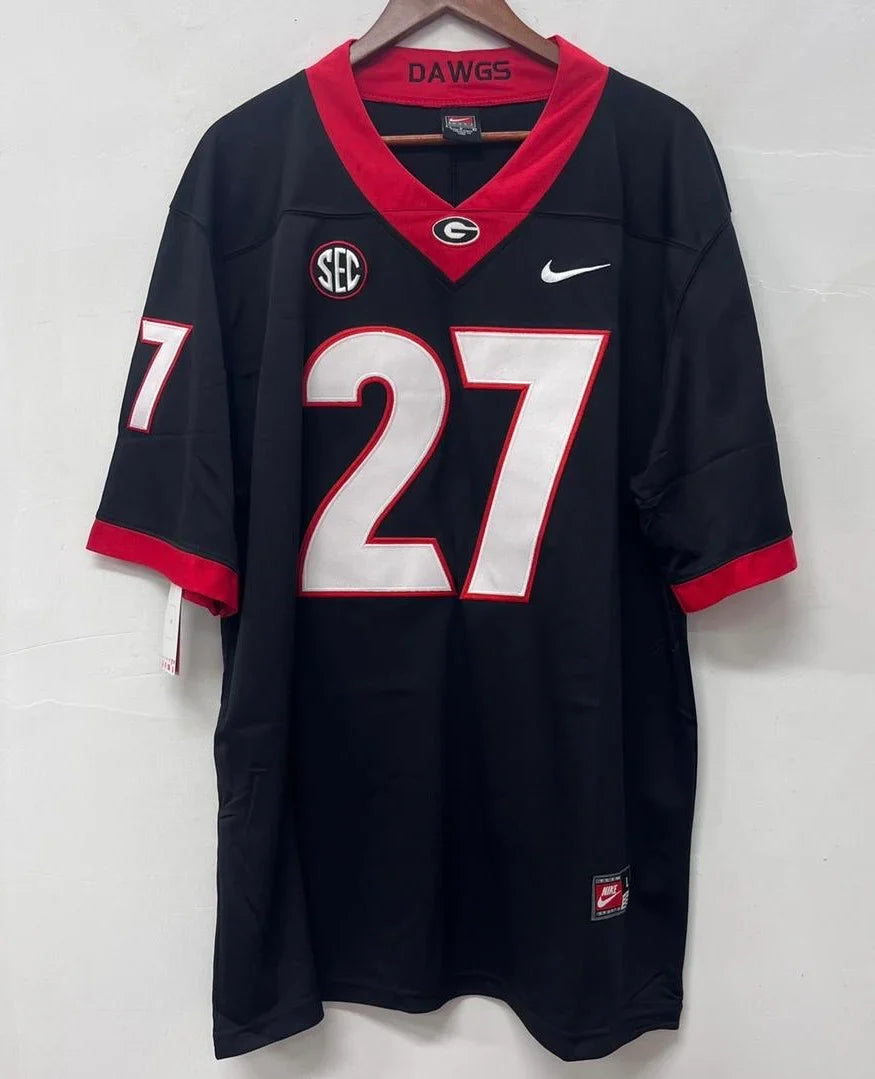 Nick Chubb Georgia Bulldogs Jersey black product image 3, provided for visual reference and product detail review