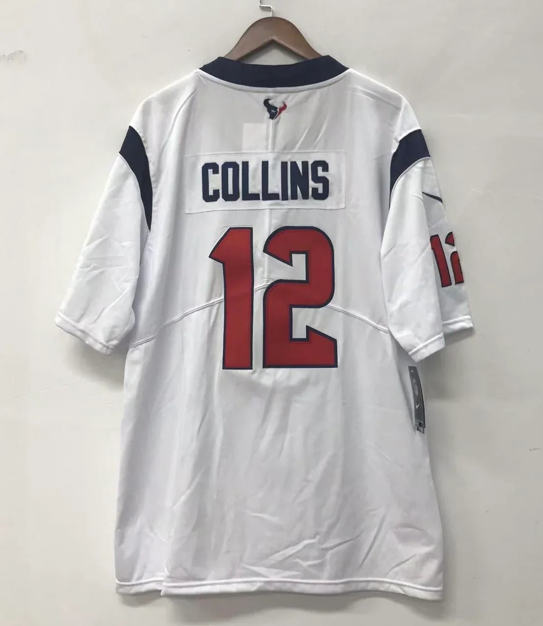 Nico Collins Houston Texans official NFL Nike jersey white product image 1, provided for visual reference and product detail
