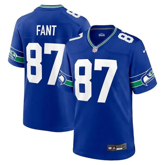 Noah Fant Seattle Seahawks Official NFL Jersey Nike Classic blue retro product image 1, provided for visual reference and