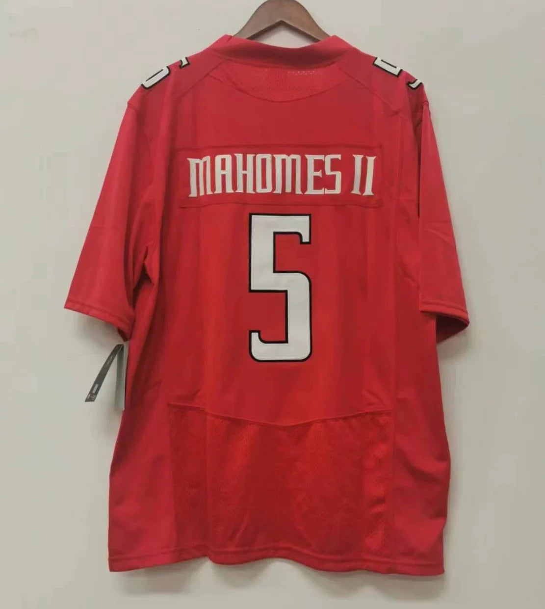 Patrick Mahomes Texas Tech Jersey red product image 2, provided for visual reference and product detail review