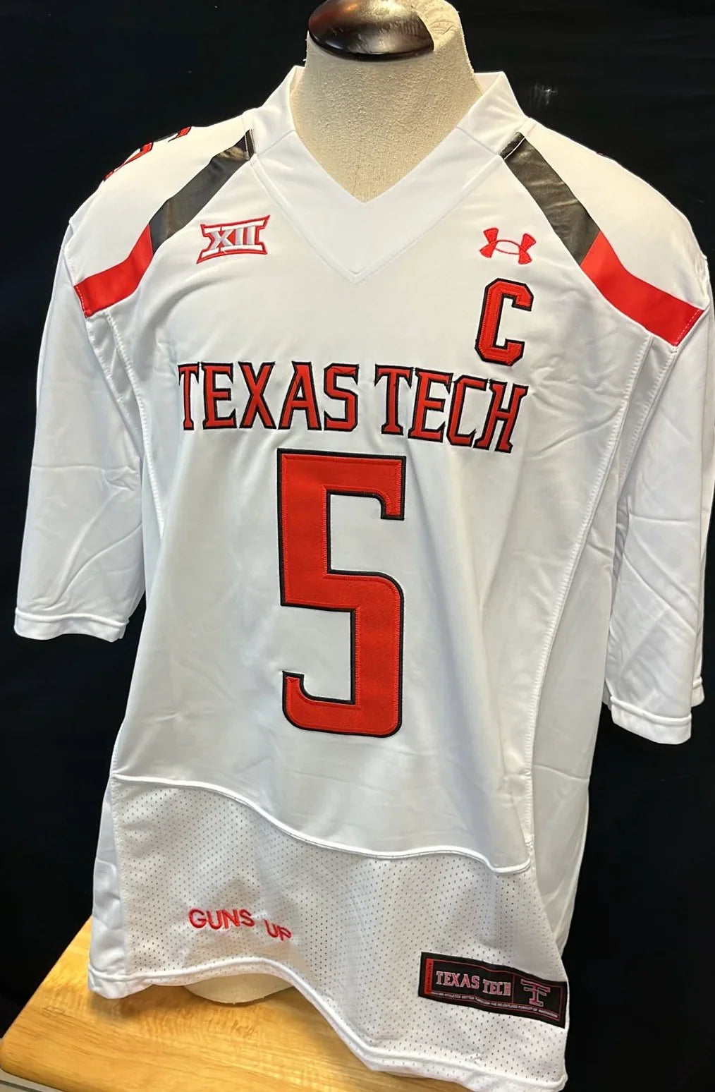 Patrick Mahomes Texas Tech Jersey white product image 2, provided for visual reference and product detail review