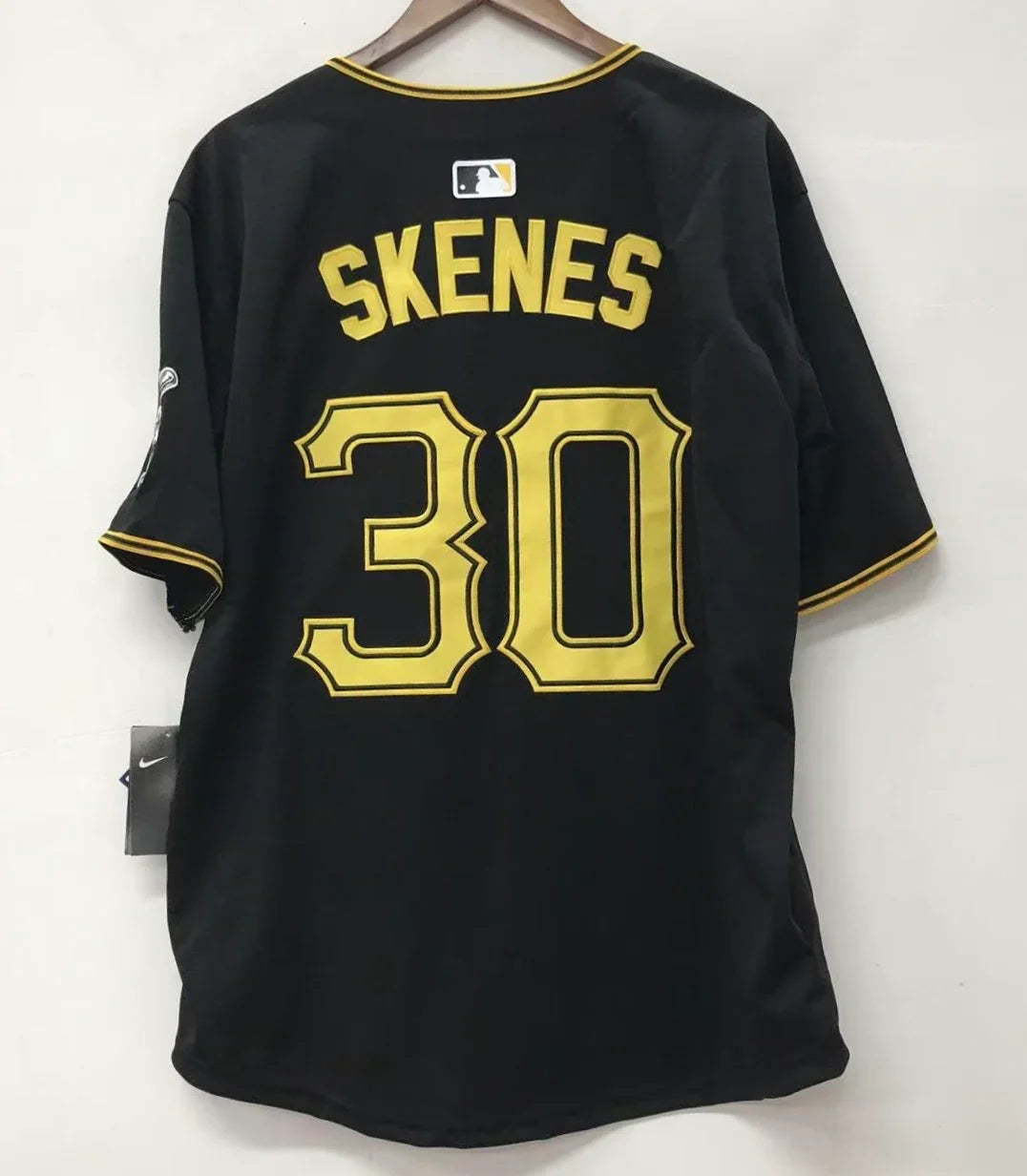 Paul Skenes Pittsburgh Pirates Official MLB Nike Jersey black product image 1, provided for visual reference and product