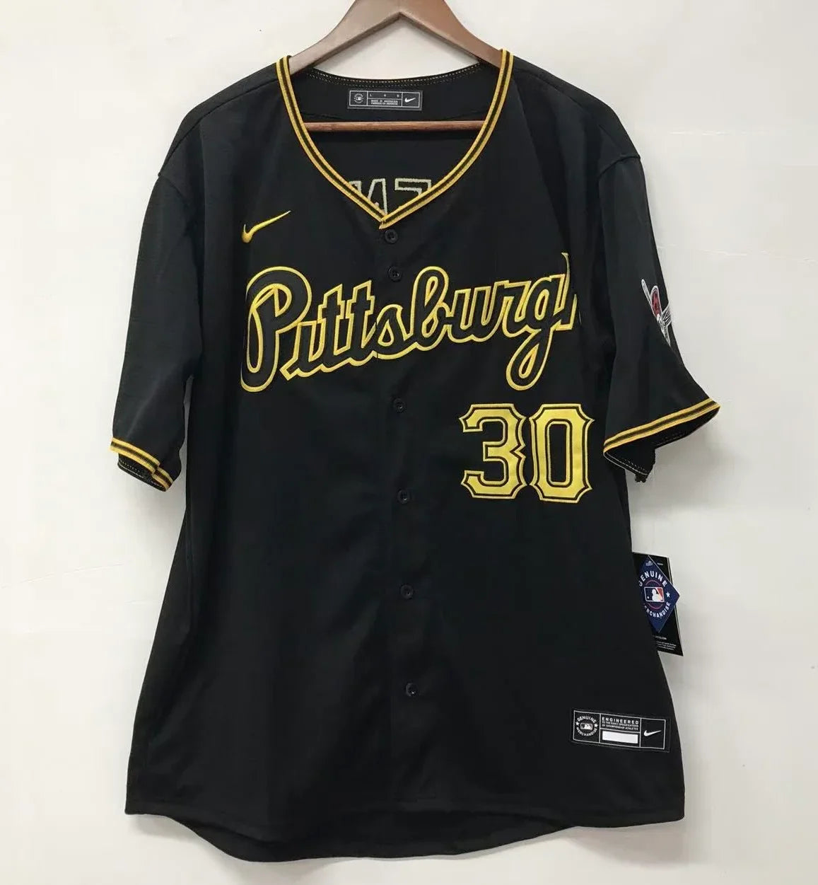 Paul Skenes Pittsburgh Pirates Official MLB Nike Jersey black product image 2, provided for visual reference and product