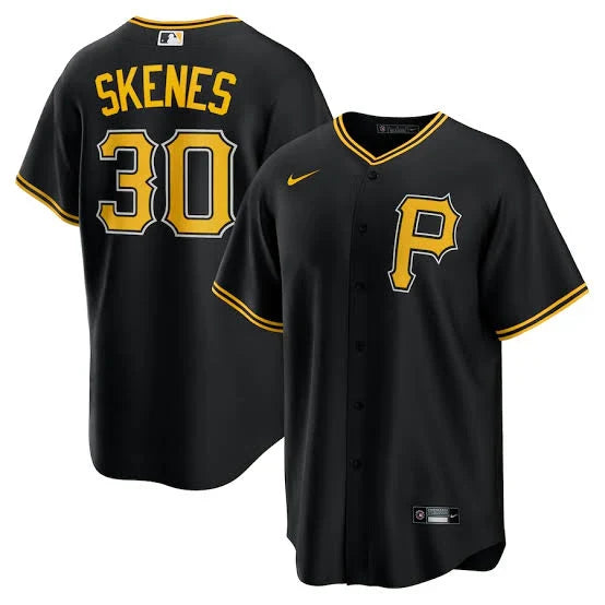 Paul Skenes Pittsburgh Pirates Jersey Nike black pullover product image 1, provided for visual reference and product detail