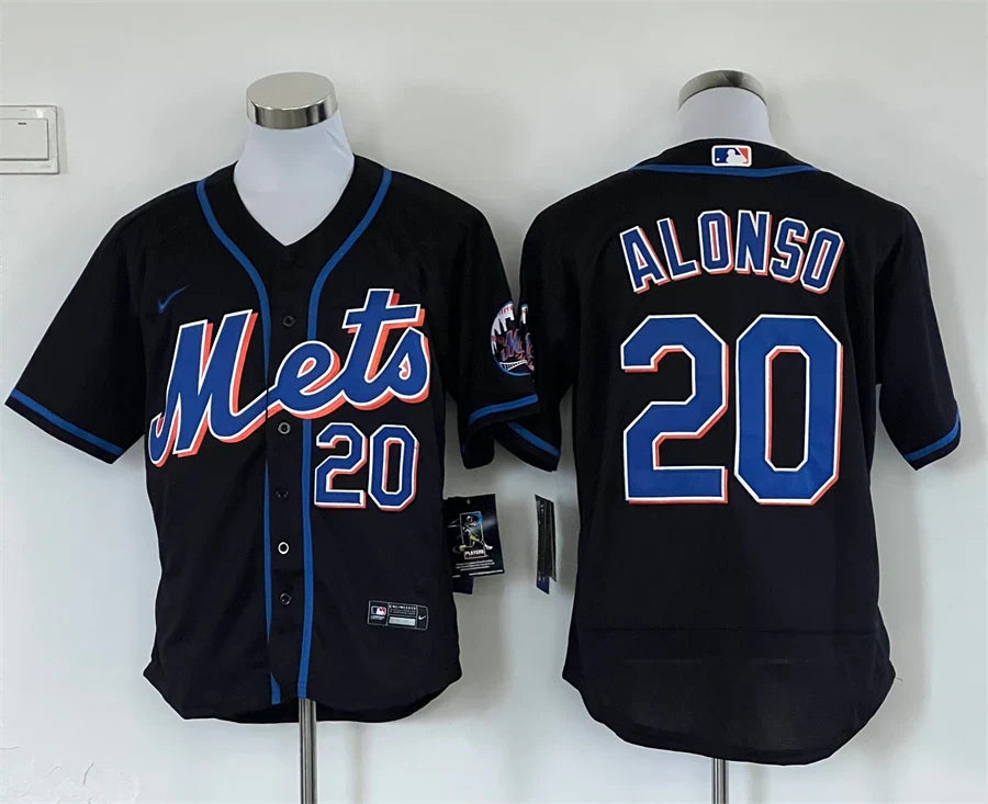 Pete Alonso New York Mets Jersey black product image 1, provided for visual reference and product detail review