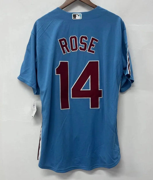 Pete Rose Philadelphia Phillies Jersey Majestic product image 1, provided for visual reference and product detail review