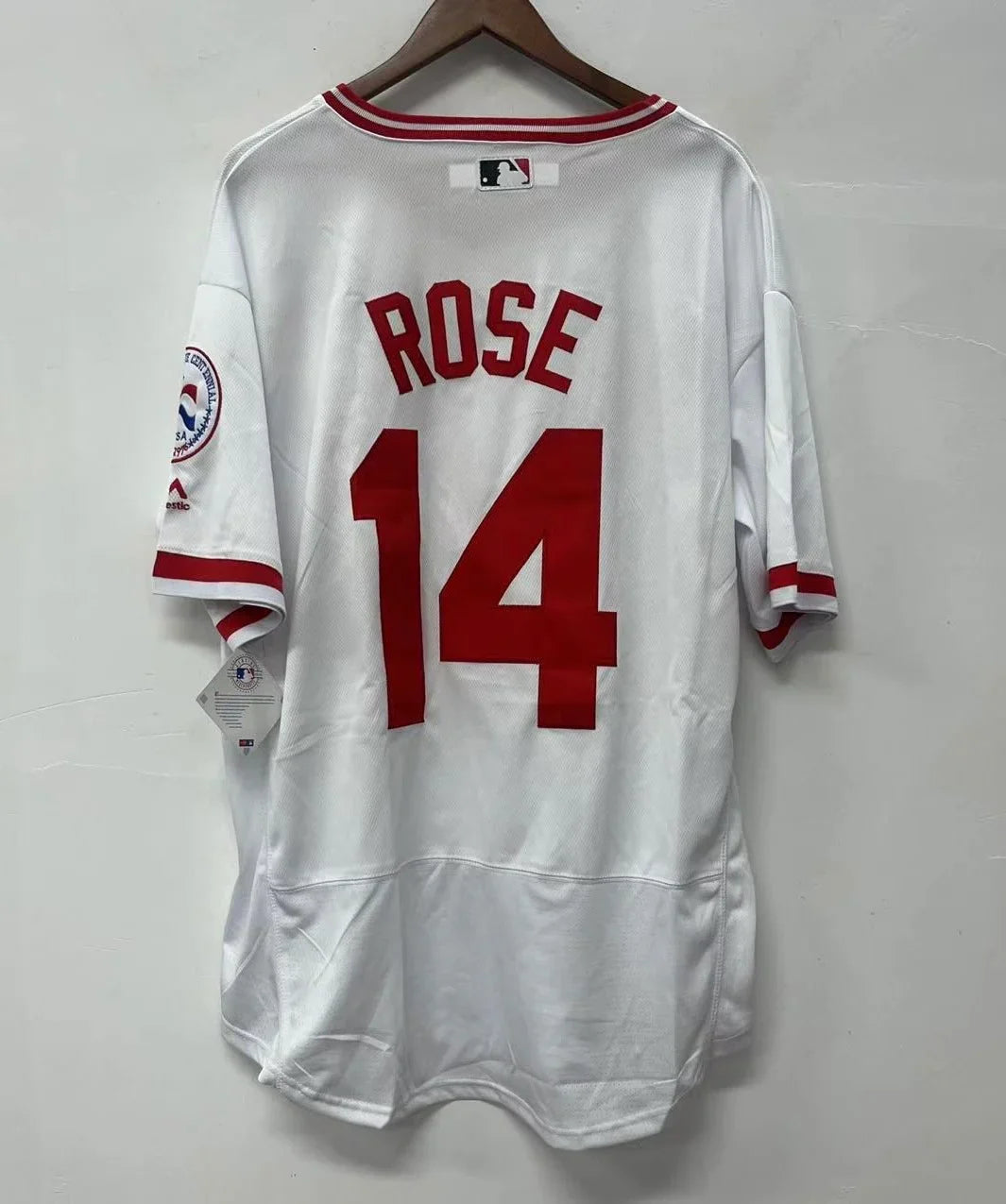 Pete Rose Cincinnati Reds Jersey Mitchell & Ness white product image 1, provided for visual reference and product detail