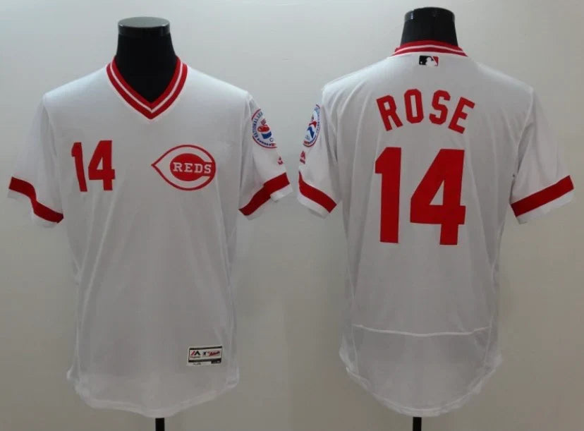 Pete Rose Cincinnati Reds Jersey Majestic product image 1, provided for visual reference and product detail review