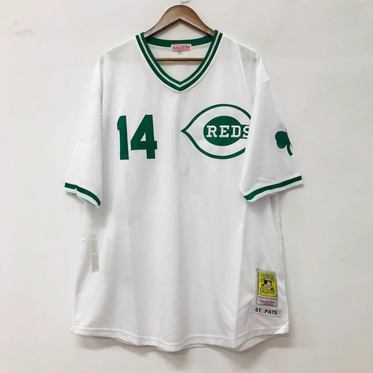Pete Rose Cincinnati Reds Jersey Mitchel & Ness St. Paddy’s Patrick’s Day product image 3, provided for visual reference and