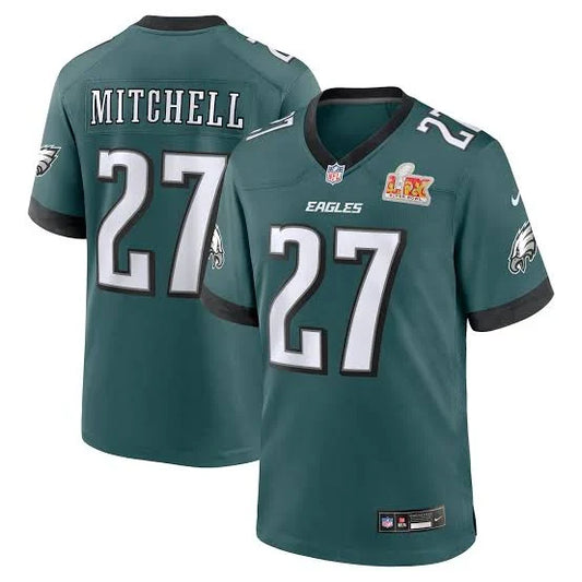Quinyon Mitchell Philadelphia Eagles Nike NFL Super Bowl Jersey product image 1, provided for visual reference and product