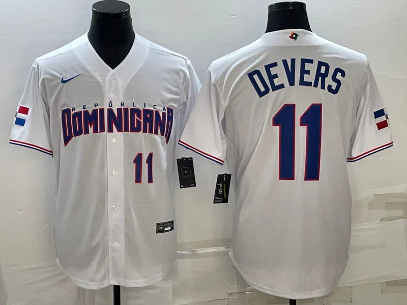 Rafael Devers Dominican Republic jersey Nike product image 1, provided for visual reference and product detail review